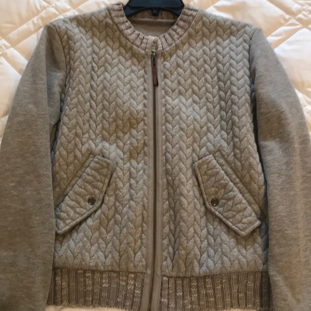 Grey sweater jacket